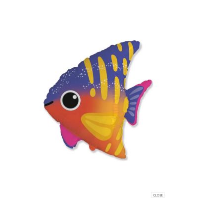 FM Foil Mini Shape 41cm (16&quot;) Happy Fish (Air Fill & Unpackaged)