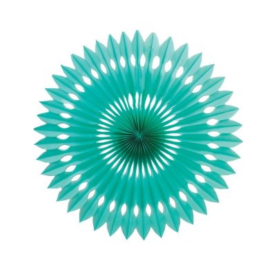 Five Star 40cm Paper Hanging Fan Classic Turquoise