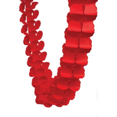 Five Star 4m Paper Honeycomb Garland Red