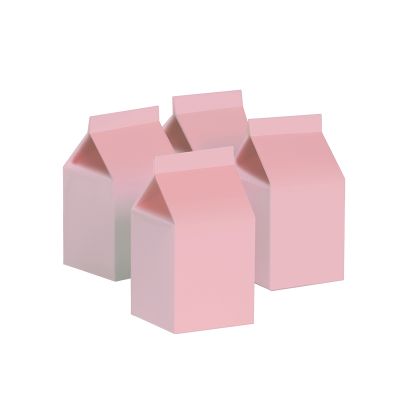 Five Star P10 Paper Milk Box Classic Pastel Pink