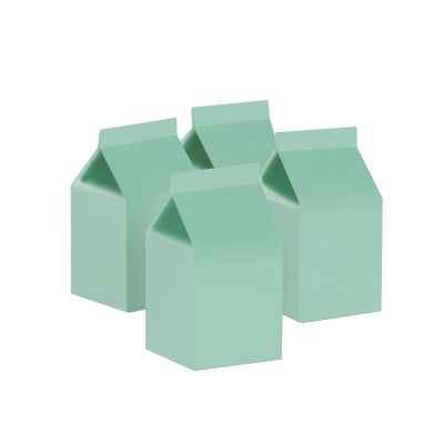 Five Star P10 Paper Milk Box Classic Pastel Mint Green