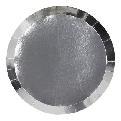 Five Star P10 27cm (10.5") Paper Banquet Plate Classic Metallic Silver