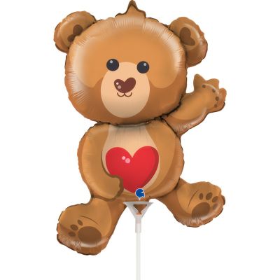 Grabo Microfoil 35cm (14") Bear with Heart - Air Fill (Unpackaged)