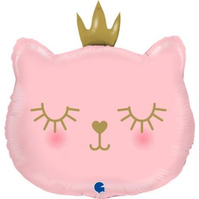 Betallic Foil Shape 66cm (26") Cat Princess Pink 