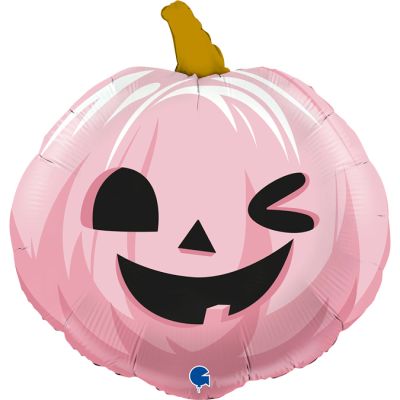 Grabo Foil Shape 56cm (22") Funny Pumpkin Pink