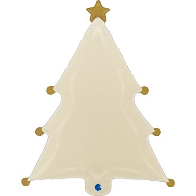 Grabo Foil Shape 69cm (27") Cream Christmas Tree