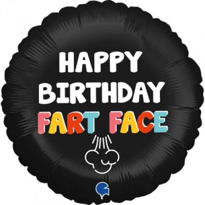 Grabo Foil Round 45cm (18") Happy Birthday Fart Face