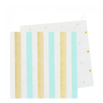 Illume P20 Cocktail Napkin Gold and Mint (Discontinued)