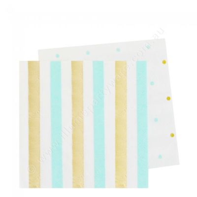 Illume P20 Lunch Napkin Gold and Mint (Discontinued)