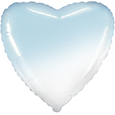 FM Foil 45cm (18&quot;) Heart - Gradient Blue (Unpackaged)