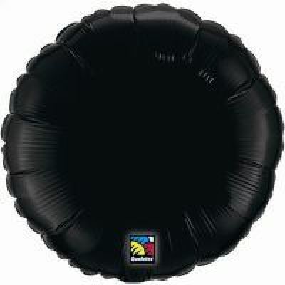 Qualatex Foil Round Solid 45cm (18") Onyx Black (Unpackaged)
