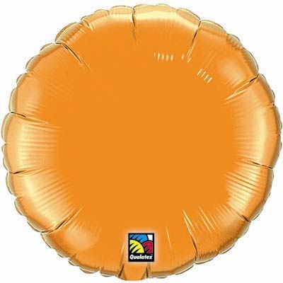 Qualatex Foil Round Solid 45cm (18") Orange (Unpackaged)