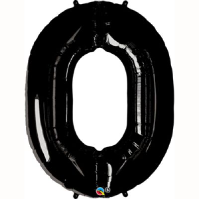 Qualatex Foil 86cm (34") Black Number 0