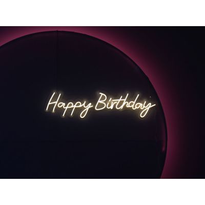LED Sign Happy Birthday (100cm x 32cm) Warm White
