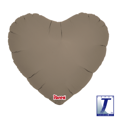 Ibrex Foil Heart 14&quot; Taupe (Unpackaged)