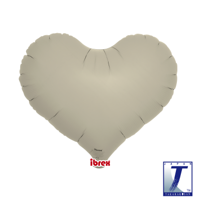 Ibrex Foil Jelly Heart 14" (36cm) Sand Grey (Unpackaged)