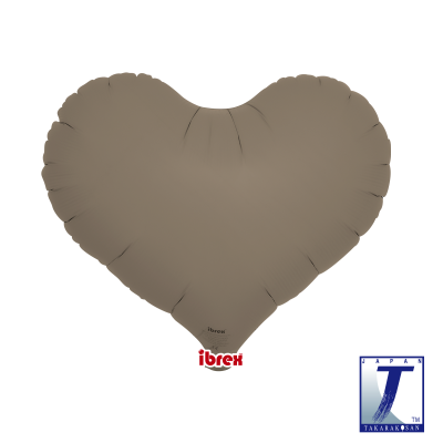 Ibrex Foil Jelly Heart 14" (36cm) Taupe (Unpackaged)