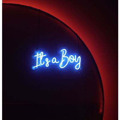LED Sign It&#039;s A Boy (50cm x 24cm) Light Blue (Discontinued)