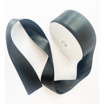 Satin Double Face Ribbon Black - 38mm x 30m 