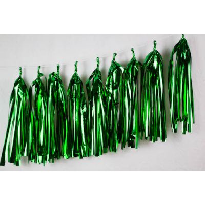 P9 Balloon Tassels (35cm x 12cm) Metallic Green