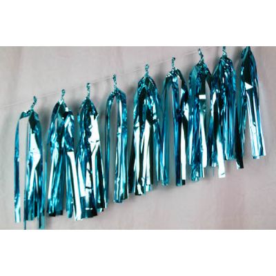 P9 Balloon Tassels (35cm x 12cm) Metallic Light Blue