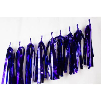 P9 Balloon Tassels (35cm x 12cm) Metallic Deep Purple