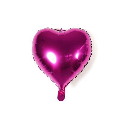 PRT Foil Balloon 18" (45cm) Heart Metallic Hot Pink (Unpackaged)