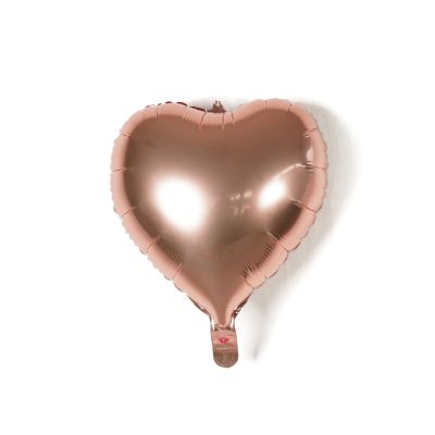 PRT Foil Balloon 18" (45cm) Heart Metallic "Pink" Rose Gold (Unpackaged)