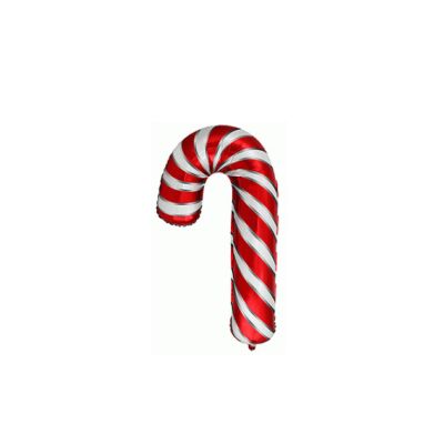 FM Foil Mini Shape 35cm (14&quot;) Red and White Candy Cane (Air Fill & Unpackaged)