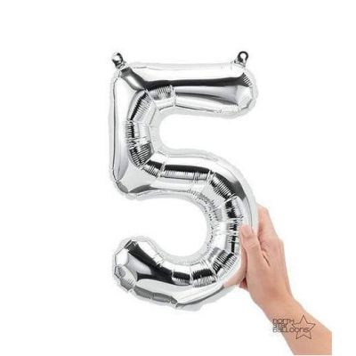 Northstar Foil 41cm (16&quot;) (Air-Fill) Silver Number 5