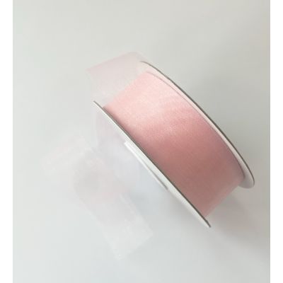 Organza Ribbon Standard Light Pink - 25mm x 50m 