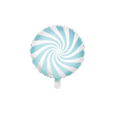 Party Deco Foil Round Candy Swirl Pastel Blue 45cm
