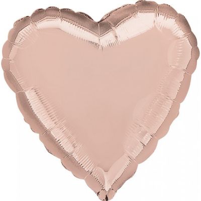 Anagram Foil Solid Colour Heart 45cm (18") Rose Gold