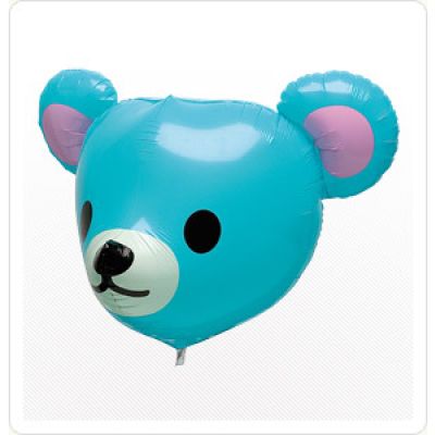 23&quot; Qooma Bear Balloon Happy Blue (Unpackaged)