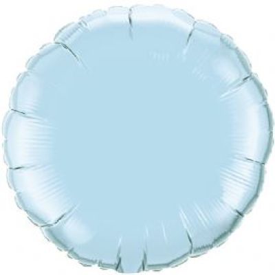 Qualatex Foil Round Solid 45cm (18") Pearl Light Blue (Unpackaged)