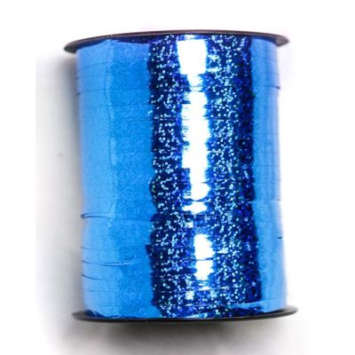 Elegant Curling Ribbon (flat) 455m Holographic Royal Blue