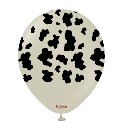 Kalisan Printed Latex 25/30cm (12") Stone Safari Cow with Black Print