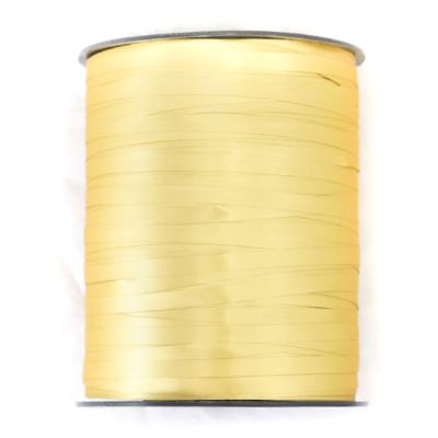 Elegant Curling Ribbon (flat) 455m Satin (Chrome) White Gold