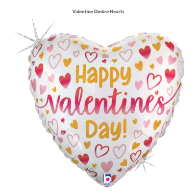 Betallic Foil 45cm (18") Valentine Ombre Hearts