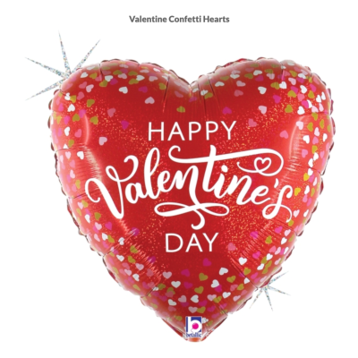 Betallic Foil 45cm (18") Valentine Confetti Hearts