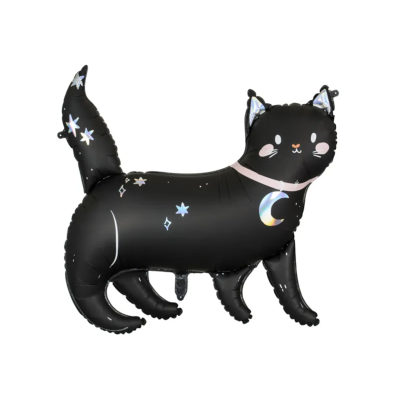 Party Deco Foil Shape Black Cat Holographic (81cm x 80cm)