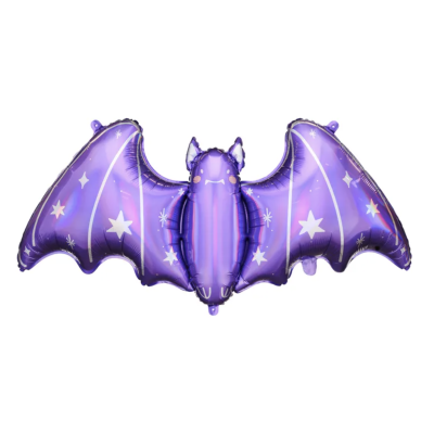 Party Deco Foil Shape Purple Bat (96cm x 44cm)