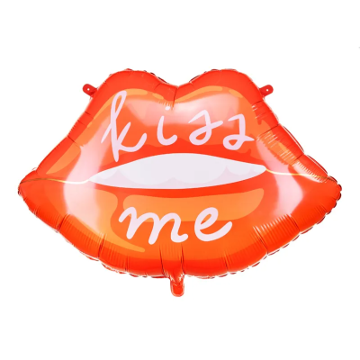 Party Deco Foil Shape Lips Kiss Me 87 x 65cm (34" x 26")