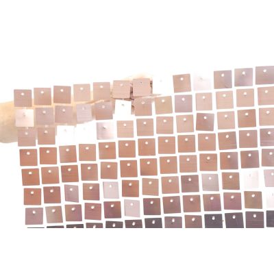 (35cm x 35cm) Shimmer Sequin Wall Panel - Satin (Chrome) Rose Gold