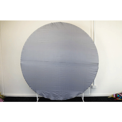 2m Disc Fabric Cover Silver