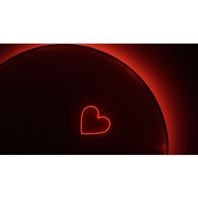 LED Sign Single Heart (90cm x 35cm) Red (Discontinued)