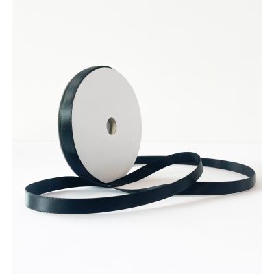 Satin Double Face Ribbon Black - 10mm x 30m 