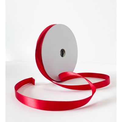 Satin Double Face Ribbon Red - 10mm x 30m 