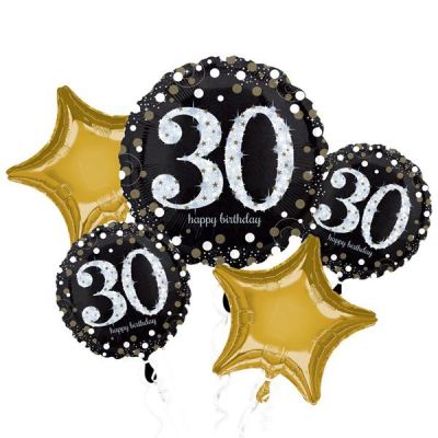Anagram Balloon Bouquet Kit Sparkling Birthday 30th