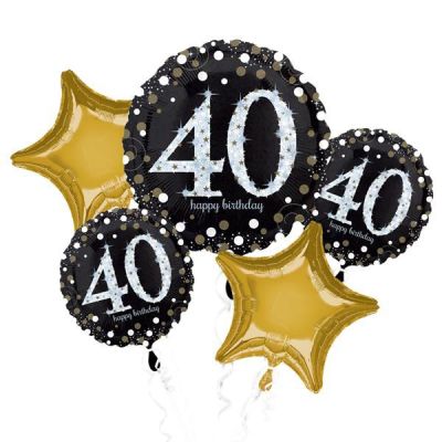 Anagram Balloon Bouquet Kit Sparkling Birthday 40th